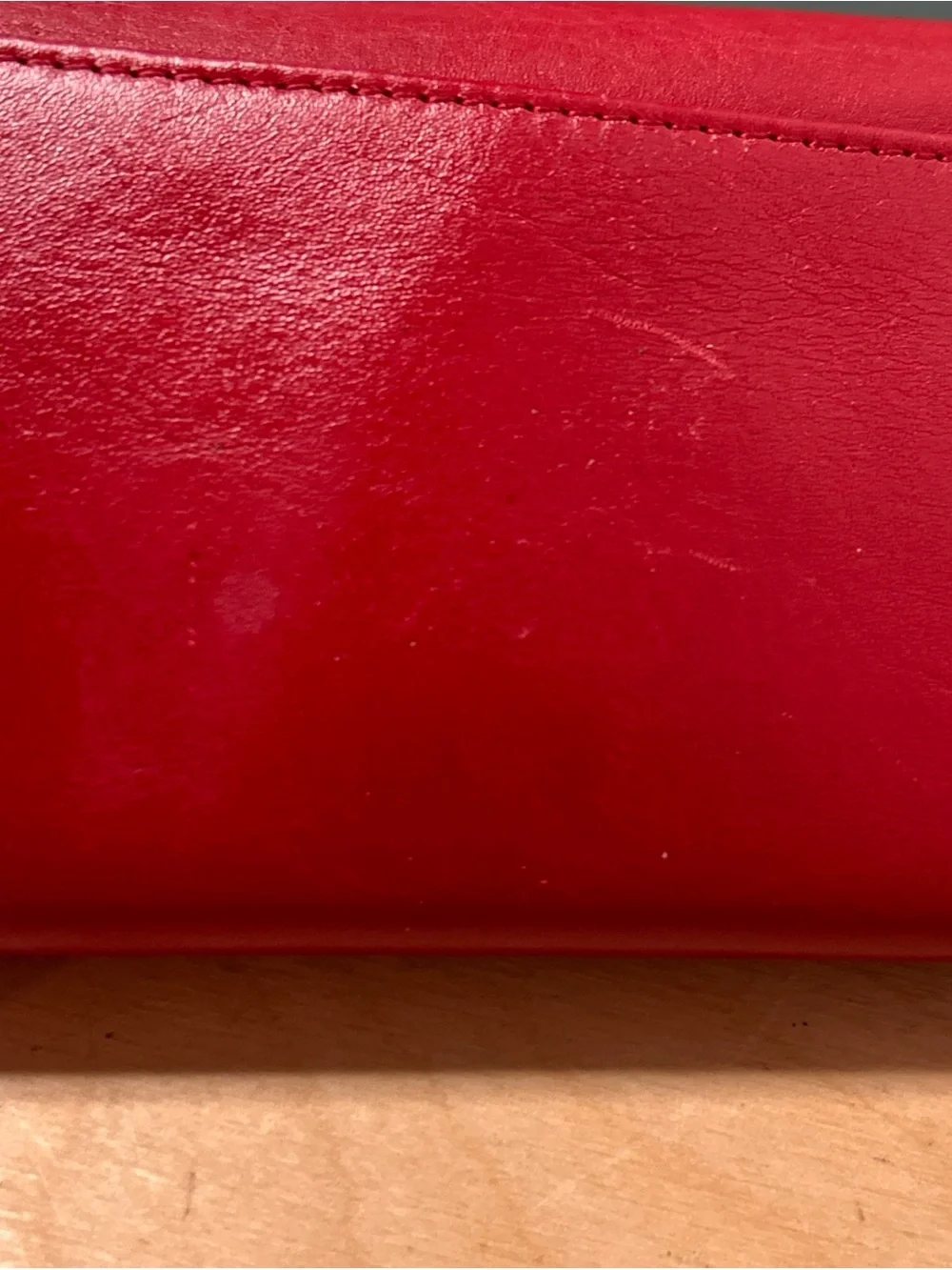 NEW Hobo Amica Leather Wallet - Billfold Color Red New front zip pocket - Picture 10 of 12